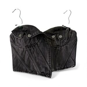 PrettyLittleThing Black Corset Top